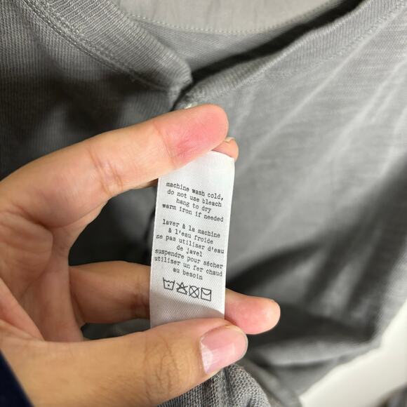 Rag & Bone Charcoal Grey Long Sleeve Henley Sz XL - Picture 8 of 12